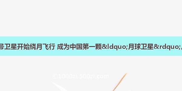 11月5日嫦娥一号卫星开始绕月飞行 成为中国第一颗“月球卫星”。图1是嫦娥卫星