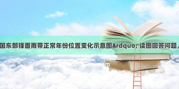 该图是“我国东部锋面雨带正常年份位置变化示意图” 读图回答问题。【小题1】关于锋