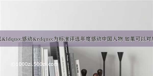 中央电视台每年以“感动”为标准评选年度感动中国人物 如果可以对历史人物评选 你认