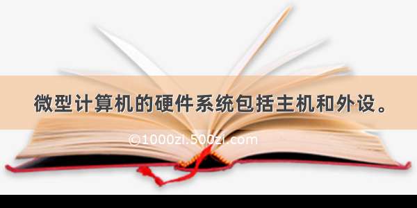 微型计算机的硬件系统包括主机和外设。