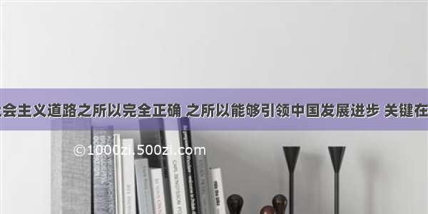 中国特色社会主义道路之所以完全正确 之所以能够引领中国发展进步 关键在于我们既坚