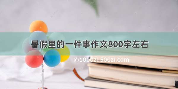 暑假里的一件事作文800字左右