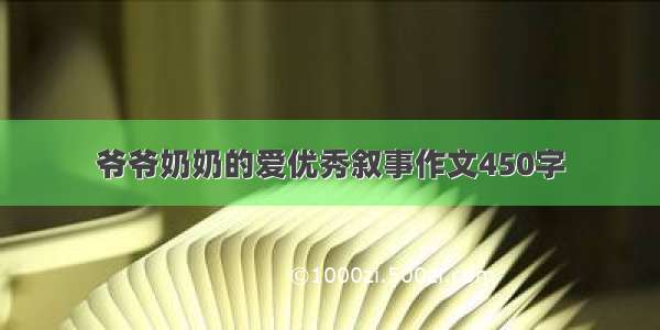 爷爷奶奶的爱优秀叙事作文450字